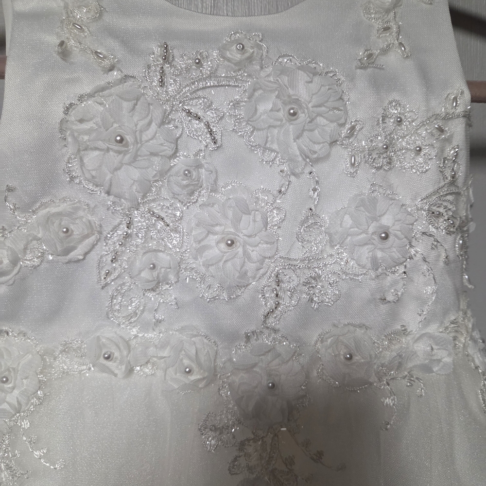 Princess Daliana Communion/Flower Girl Dress With Matching Veil And Fur Cape - Picture 3 of 16